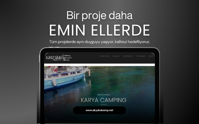 Karya Camping, Akyaka Kamp Alanı Web Sitesi Tasarımı