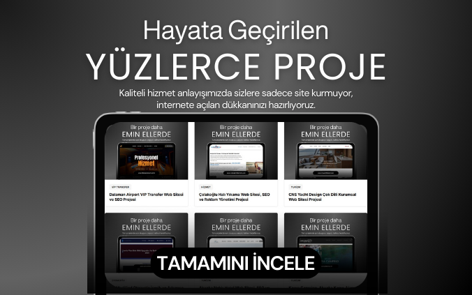 2017'den Bu Yana Üretilen ve Ölçeklendirilen Yüzlerce Projemiz